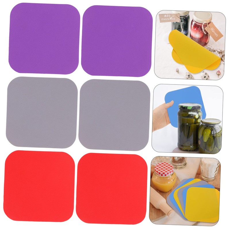 Gatuida Multi-use Jar Opener Gripper Mats Bright Design Safe Rubber