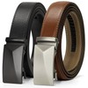 IGOLUMON Men's 2 Piece Leather Belt, Men's Automatic Belt with
