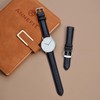 [ANNEFIT] 16mm/18mm/19mm/20mm/22mm Genuine Leather Top Grain Leather Quick Release Stitched