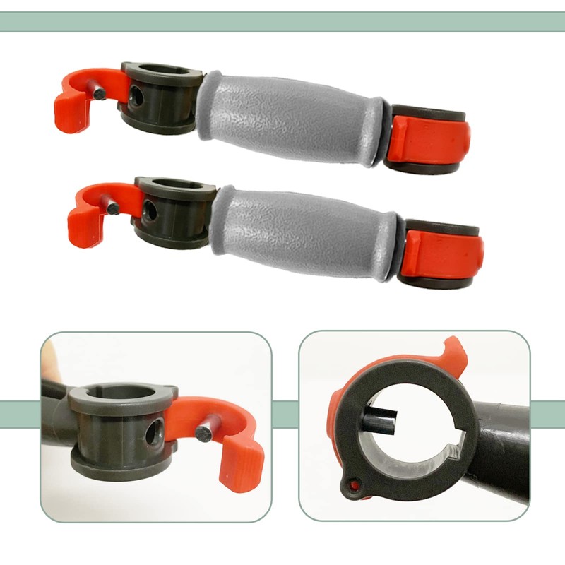 Crutch Hand Grips Kits, Elderly Solid Replacement Cushion Handles Cane