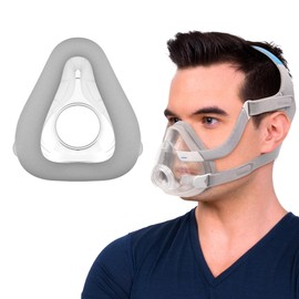 Replacement Memory Foam Cushion (M) for Airtouch F20, Comes with 2 Packs Mask Liners - Full Face F20 Mask Medium - Optimized Comfort & Secure Seal with New Version Memory Foam - Medium