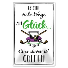 Golf Metal Sign - Tin Sign with Funny Saying for Golfers - Retro Decorative Sign - Gift for Golf Players Golf Teachers Golf Enthusiasts - Decoration Golf Sports Clubhouse - 20 x 30 cm
