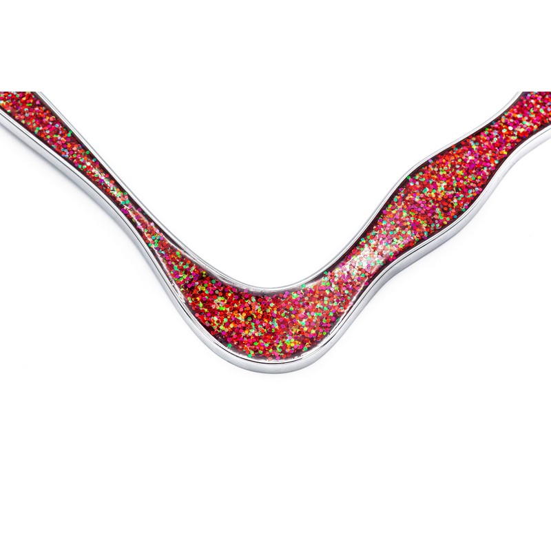 Creathome 3D Shining License Plate Frame (Chrome with Shining Red