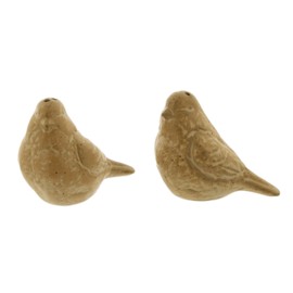 The Bridge Collection Rustic Bird Salt and Pepper Shaker Set - Vintage Style Bird Table Decor - Charming Farmhouse Kitchen Accessories