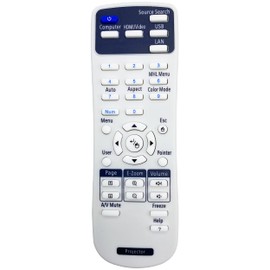 Leankle Remote Control 1613717 for Epson Projectors EB-520, EB-525W, EB-530, EB-530S, EB-535W, EB-536Wi, EB-570, EB-575W, EB-575Wi, EB-580, EB-585W, EB-585Wi, EB-590Wi EB-59 5Wi