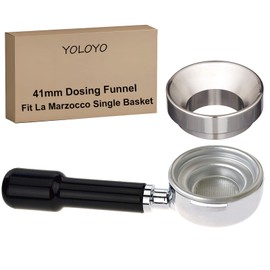 YOLOYO 41mm Dosing Funnel Specially for La Marzocco 1 Cup 7g Single Basket and VST 7g Basket, Precisely Manufactured Espresso Dosing Funnel, Premium Stainless Steel Portafilter Funnel