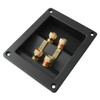 ZZLZX 1PC Copper 4-Position Terminal Junction Box, Post 4 Speaker