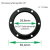 Pack of 3 Screw Rings E27 Plastic Black for Lamp