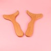 NOIAFZY 1PC Ergonomic Fish Tail Shaped Wooden Massage Tool for
