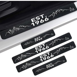 4Pack Car Door Sill Protectors,Carbon Fiber Front/Rear Door Sill Plate Guard Protectors fit for Bronco Accessories