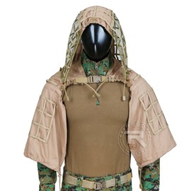Tactical Ghillie Jacket Sniper Tog Ghillie Suit Base Brown