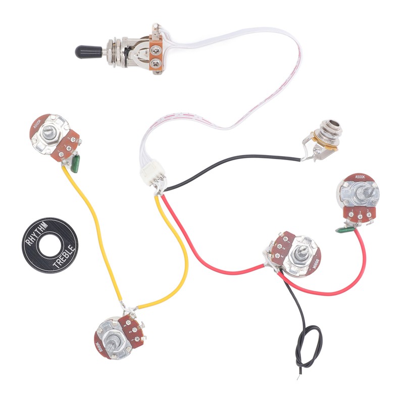 Electric Guitar Wiring Harness Kit 3 Way Toggle Switch 500K