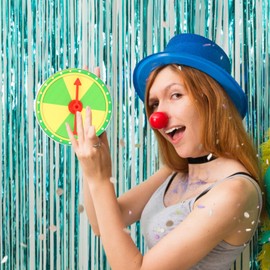 Wall-Mount Color Prize Wheel, 6Slot Activities Spinning Game Spinning Win The Fortune Game 10CM