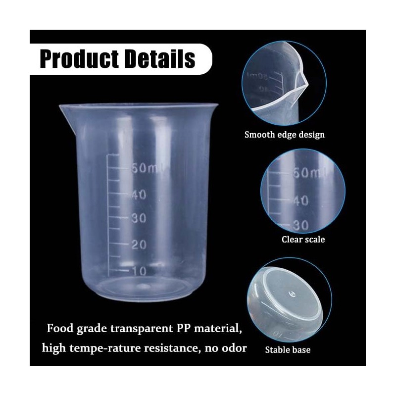 Set of 4 Small Measuring Cups, Mini Measuring Cups, 50