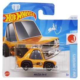 Hot Wheels Mad Mike Mazda RX-3 Tooned Orange 7/10 HW J-Imports