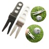 GANPUB 1Pc Silver Golf Ball Fork Pivot Divot Repair Tool