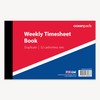 Weekly Employee Time Sheet Pad, Duplicate, A5 2-Part Carbonless Paper