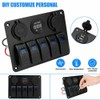 6 Gang 12V Switch Panel LED Light Rocker Circuit Breaker