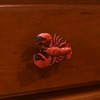 TG,LLC Treasure Gurus Red Nautical Lobster Metal Drawer Pull Dresser