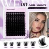 WENDY LASHES Lash Clusters, 200D D Curl DIY Eyelash Extensions