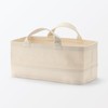 Muji 23089999 Cotton Canvas Soft Box with Handle, Slim, Small,