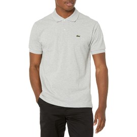 Lacoste Men's Original L.12.12 Heathered Petit Piqué Cotton Polo Shirt, Grey Chine, Medium