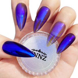 FNNZ Unicorn Chrome Nail Powder, Aurora Unichrome Mermaid Aurora Pigment Pearlescent Nail Art Glitter Dust Decoration for Home DIY Salon Manicure - Galactic Dream