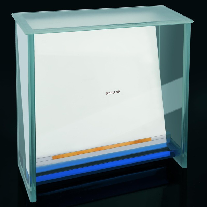 stonylab Glass Square TLC Developing Tank, Heavy Duty Borosilicate Chromatography
