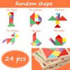 Syhood 24 Pieces Tangrams Puzzles for Students Party Favors Wooden