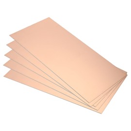 PATIKIL FR4 Single Side Copper Clad, 5 Pack 200 x 100 x 1.2mm PCB Laminate Circuit Board