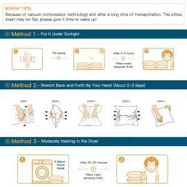 OTOSTAR Pack Of 4 20X20 Inch White Hypoallergenic Pillow Inserts For Home Decor