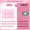 5 Rolls Pink Satin Ribbon 120 Yard Solid Fabric Ribbon