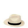 Chums Men's Straw Fedora Hat Cream L