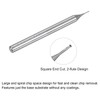 sourcing map Square Nose End Mill, 0.5mm Solid Carbide Long