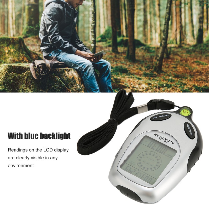 Multifunctional Electronic Dial Digital LCD Altimeter Compass Barometer Weather Forecast