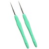 Mdoker 2PCS Small Size Crochet Hook Ergonomic Handle Crochet Hook