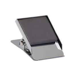 Maul Paper Clip with Magnet, Steel, 40 mm Wide, 23 mm Clamping Width, 1.2 kg Holding Power, Light Silver, 2 Pieces