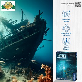 The Sunken Treasure | Exit: The Game - A Kosmos| Family-Friendly, Card-Based At-Home Escape Room Experience for 1 To 4 Players, Ages 10+