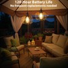 ALL FORTUNE Battery Operated Hanging Outdoor Chandelier, Battery Operated Gazebo