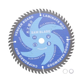 Kozelo Circular Saw Blade - [7-1/4-inch x 60 Teeth x 5/8-inch Arbor] Circular Cutting Blade with 5/8 to 3/8 Washer Adapter for Woodworking Plastic Use, 8500RPM