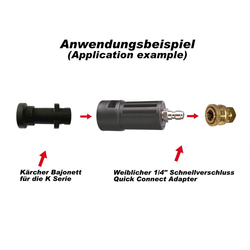 M&M Smartek Adapter for/Compatible with Kärcher with Bayonet Internal Thread