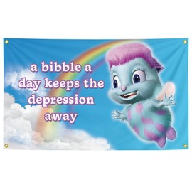 A Bibble a Day Keeps The depression away Flag 3x5 Feet Flag Funny Poster Durable Man Cave Wall Flag with Brass Grommets This beautiful entertaining banner flag for College Dorm Room Decor,Outdoor, events, festivals.