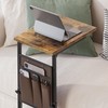Vagusicc C Shaped End Table, 33" Tall Side Table for