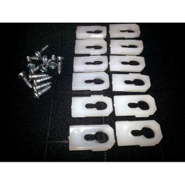 Online Auto Supply GM Body Side Belt Fender Door Quarter Vinyl Top Molding Trim Clips & Studs 12 MQ