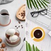 sourcing map 4 Pcs Leather Coasters, Round Drinks Coasters for