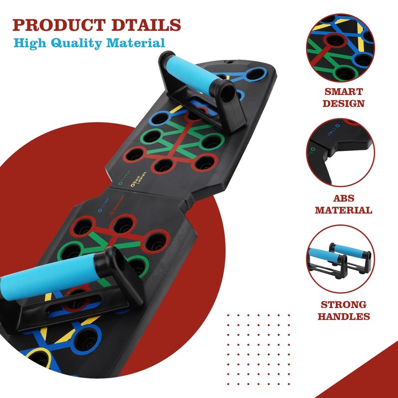 Push Up Board Home Workout Equipment PP Solid Multi Functional