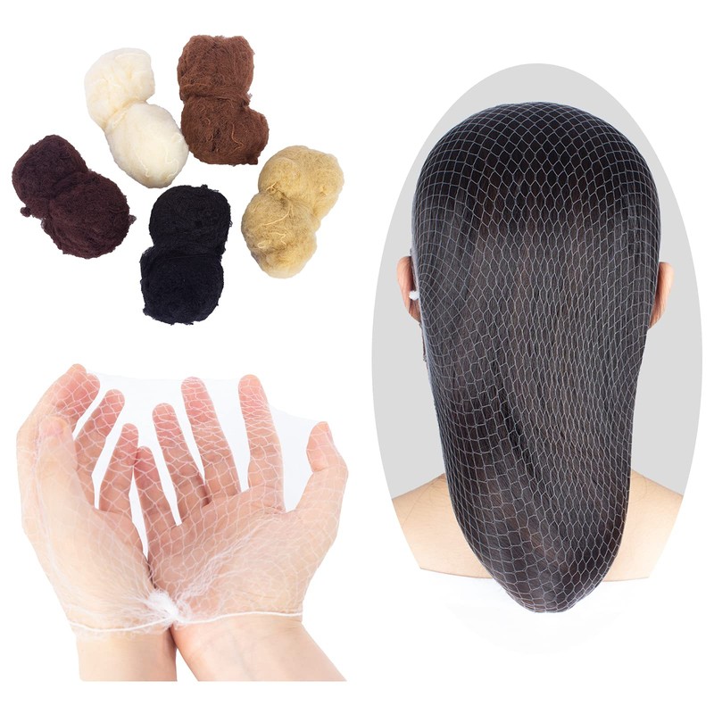 WeKen White Hair Net 24Pcs Individual Package 20" Invisible Elastic