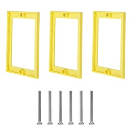 3Pcs 1/4" Receptacle Outlet Box Extenders Single Gang Electrical Box Extenders Electric Boxes Extension for Electrical Boxes Outlet Light Switches (Yellow)