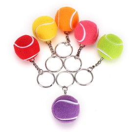 Oumefar Tennis Ball Split Ring Tennis Ball Key Chain Simulation Sports for Bags Decor Pendant Gift Sport Lovers Purse