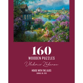 DAVICI Wooden Puzzle | D6 - House Lilac | 160 Pieces | Entertainment for Adults and Children | Psychic Challenge | Unique Shapes | Incredible Designs | Lace Decoration | Gift |